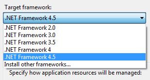 Target .NET 2.0 apps