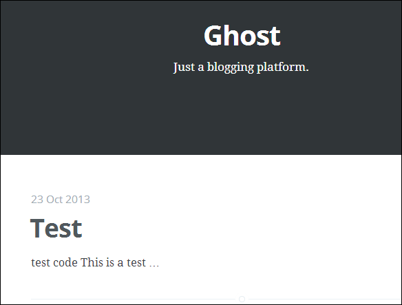 My ghost blog works