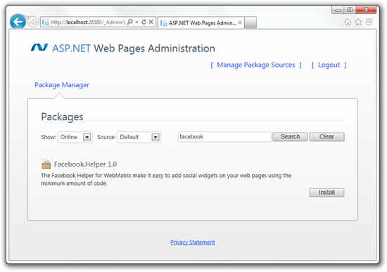 ASP.NET Web Pages Administration - Package Manager - Windows Internet Explorer (58)