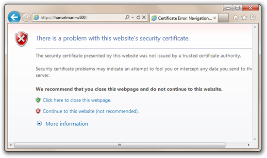 Certificate Error