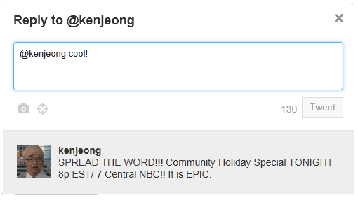 Replying to a Tweet