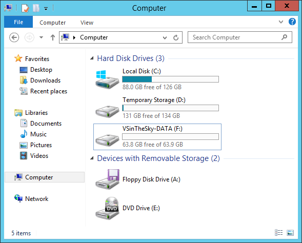 My optimized Azure VM drives