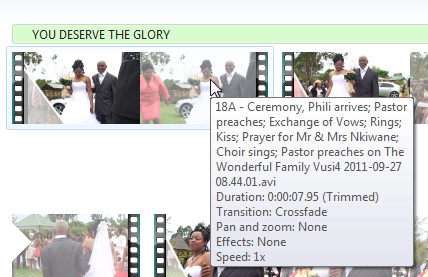 Lots of information in the Windows Live Movie Maker Tooltips