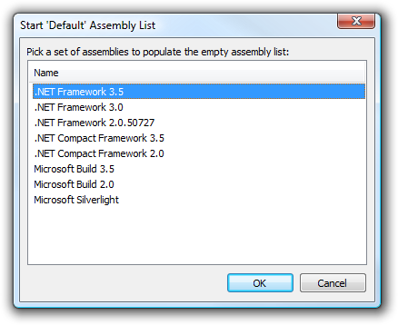 Start Default Assembly List