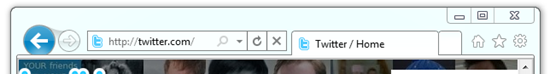 Image of Twitter in IE9