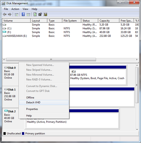 disk management windows 7