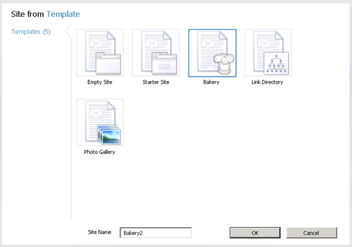 WebMatrix Site from Template