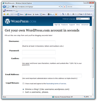 WordPress.com - Windows Internet Explorer