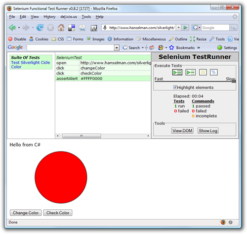 Selenium Functional Test Runner v0.8.2 [1727] - Mozilla Firefox