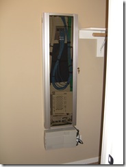 My new wiring closet door, closed