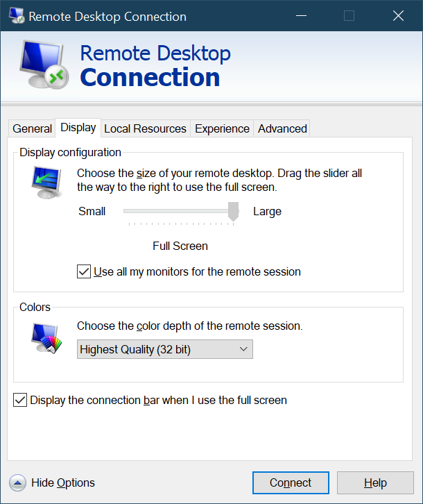 How To Remote Desktop Fullscreen RDP With Just SOME Of Your Multiple 