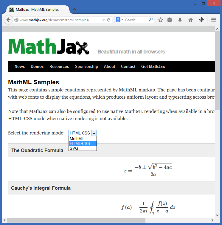 Exploring Cross-browser Math Equations Using MathML Or LaTeX With ...